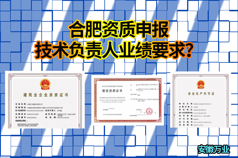 合肥資質(zhì)申報技術(shù)負責人業(yè)績要求？